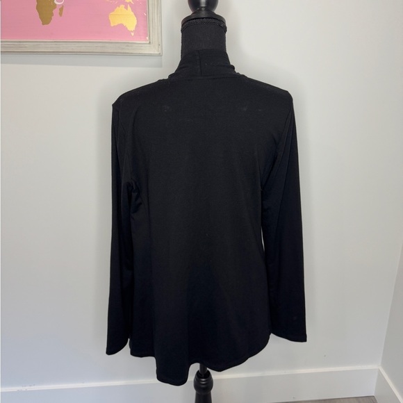 Logo Lounge Black Mid-Weight Long Sleeve Front Open Cardigan (S) - Picture 4 of 6